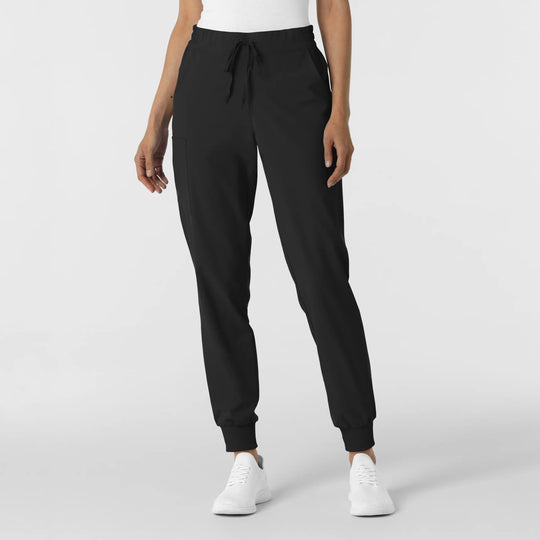 Wink Scrubs Women's Jogger Scrub Pant Black | scrub-supply.com
