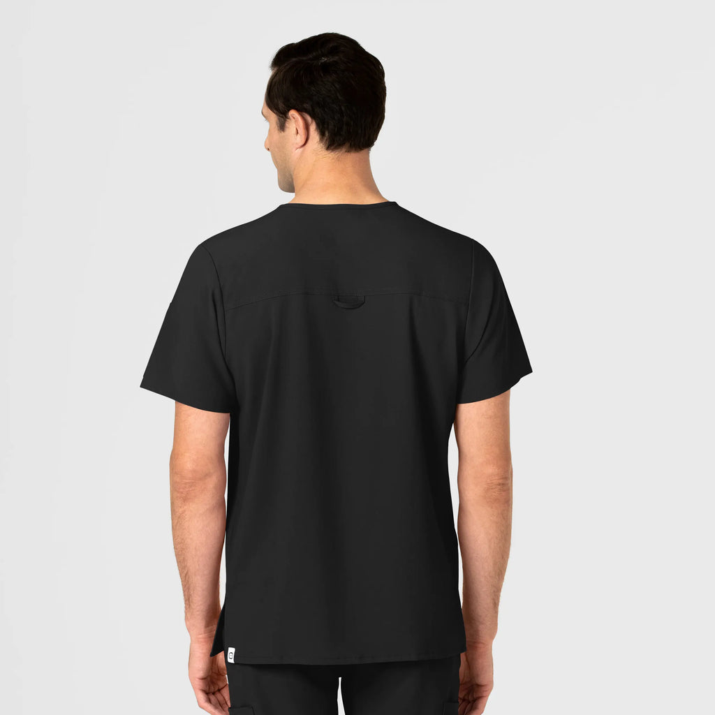 Wink Scrubs Men's EZ Zip Scrub Top Black | scrub-supply.com