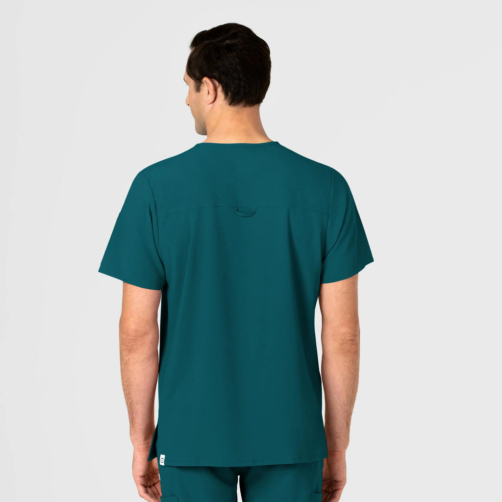 Wink Scrubs Men's EZ Zip Scrub Top Caribbean Blue | scrub-supply.com