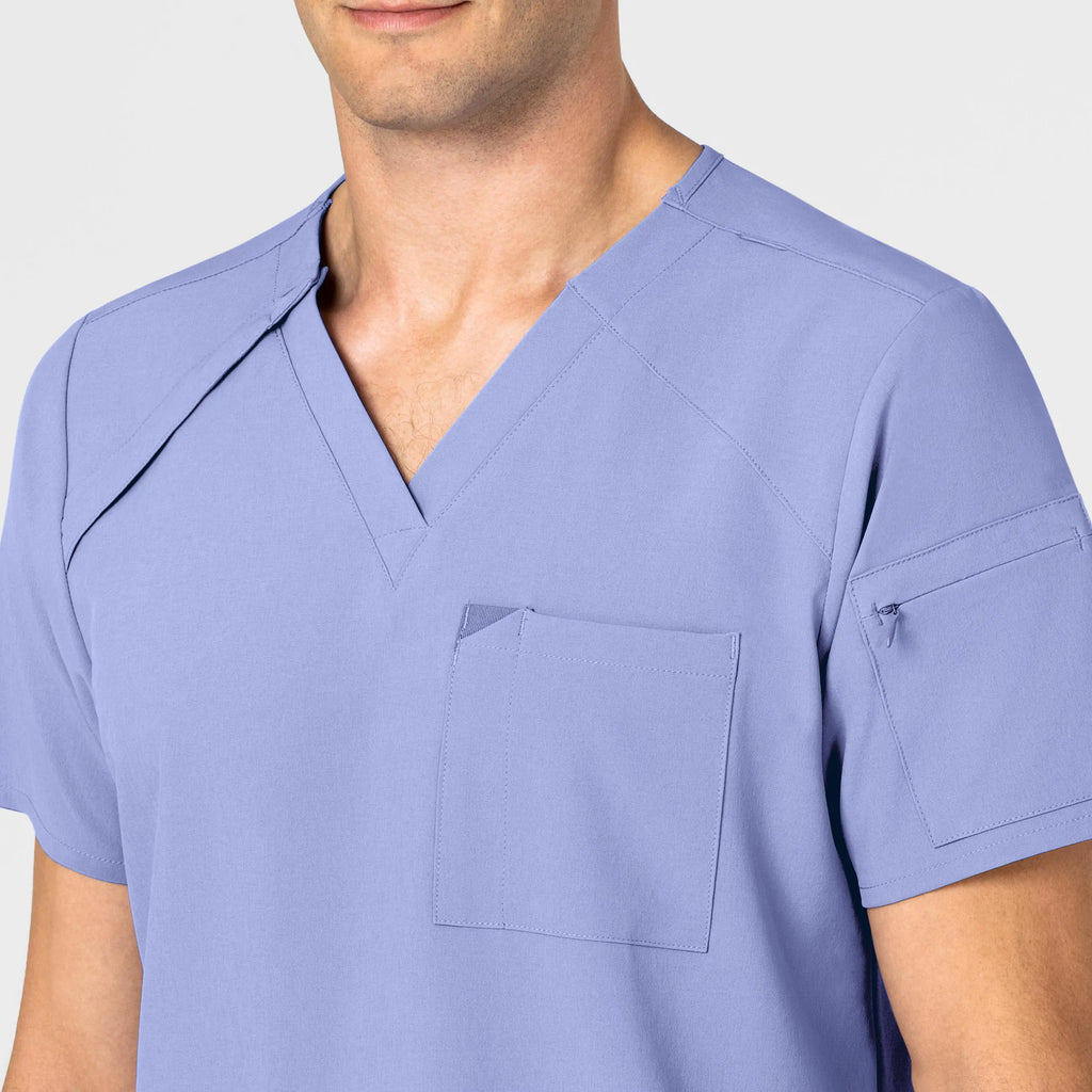 Wink Scrubs Men's EZ Zip Scrub Top Ceil Blue | scrub-supply.com