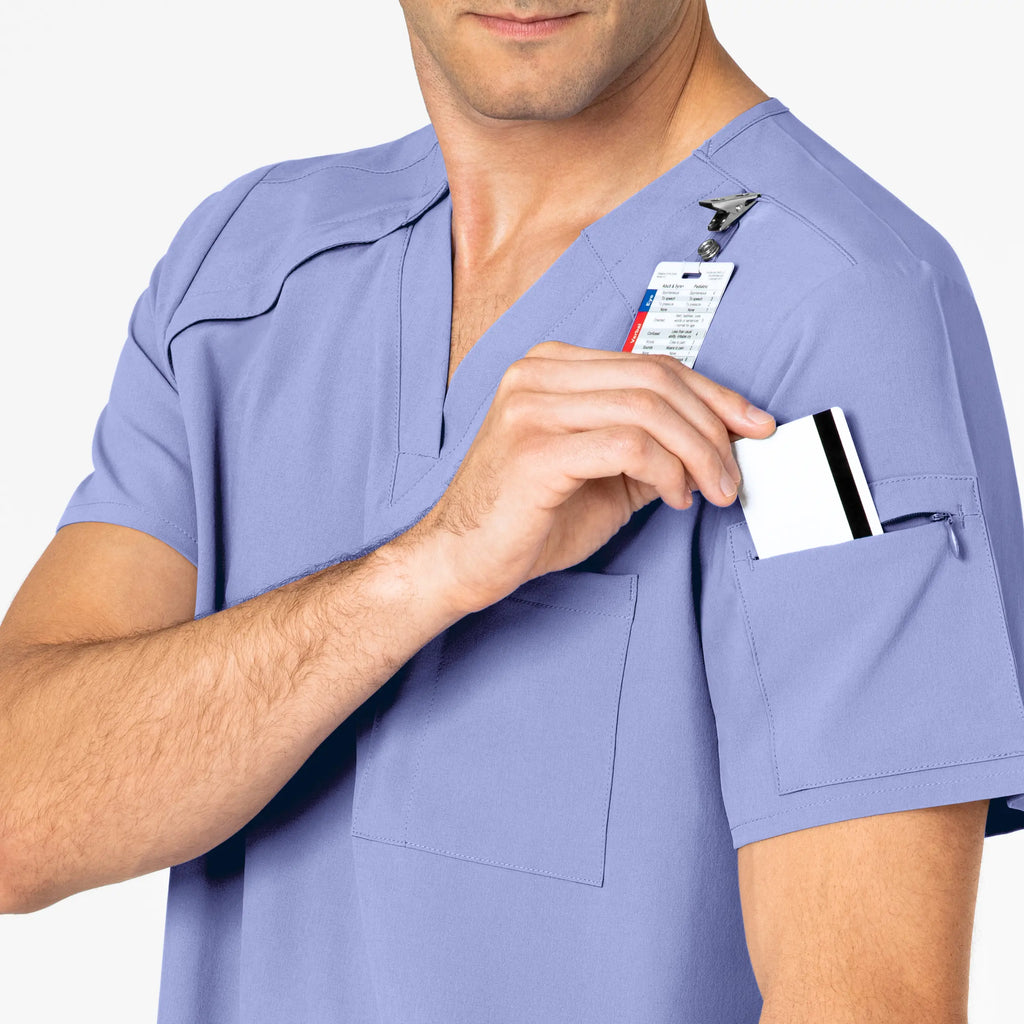 Wink Scrubs Men's EZ Zip Scrub Top Ceil Blue | scrub-supply.com