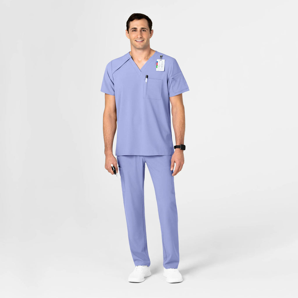 Wink Scrubs Men's EZ Zip Scrub Top Ceil Blue | scrub-supply.com