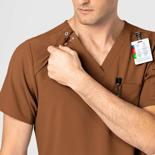 Wink Scrubs Men's EZ Zip Scrub Top Chai | scrub-supply.com