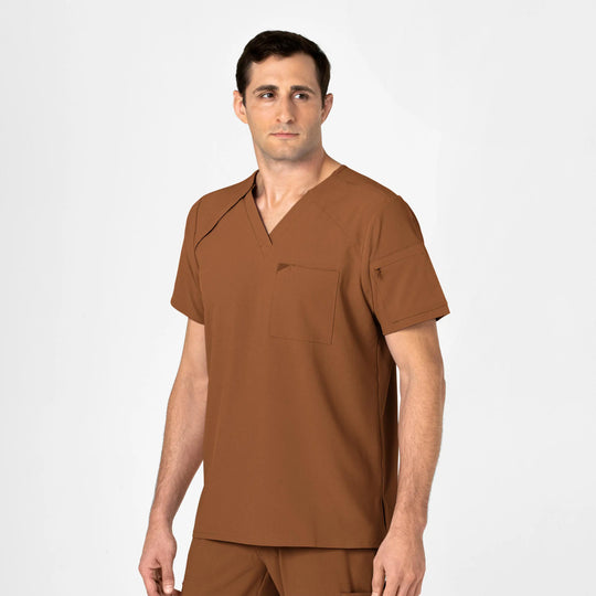 Wink Scrubs Men's EZ Zip Scrub Top Chai | scrub-supply.com