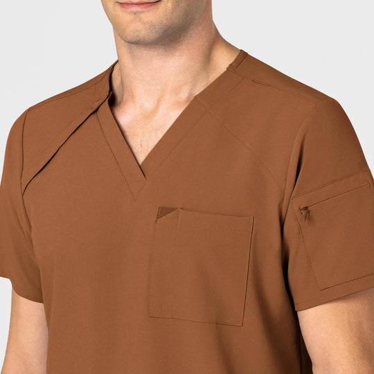 Wink Scrubs Men's EZ Zip Scrub Top Chai | scrub-supply.com
