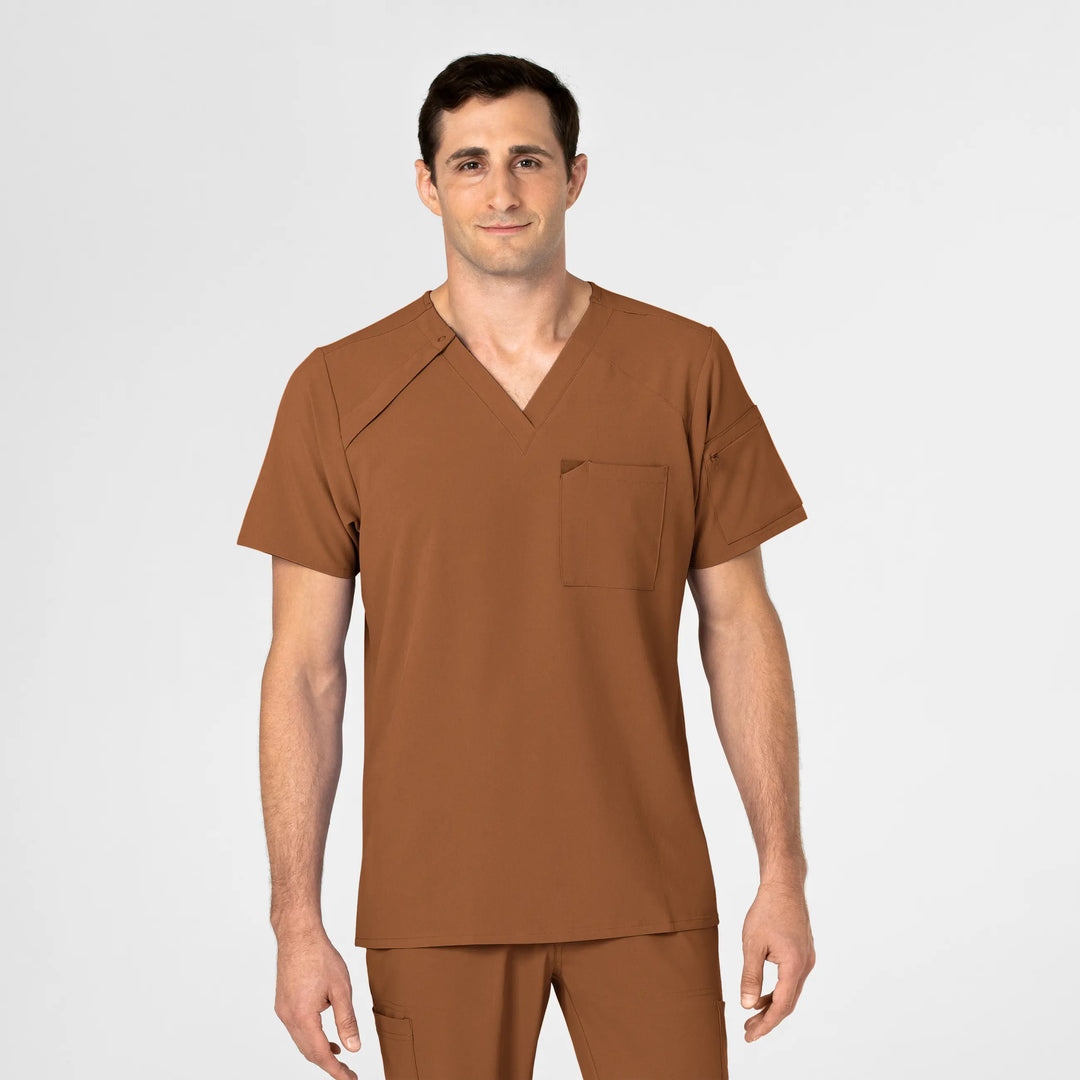 Wink Scrubs Men's EZ Zip Scrub Top Chai | scrub-supply.com