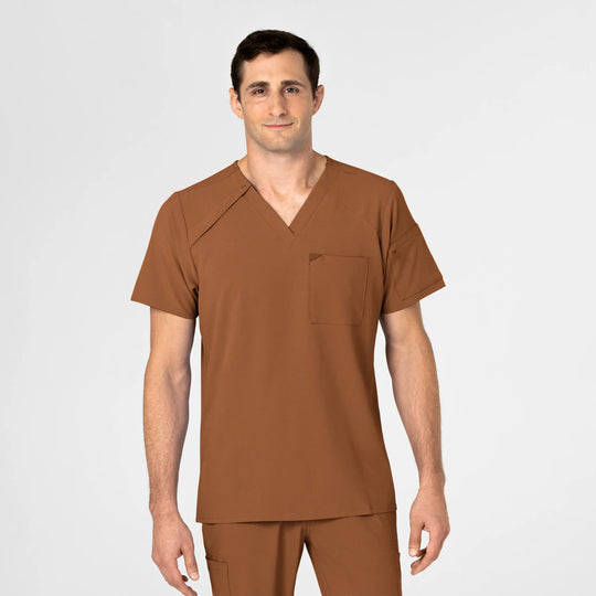 Wink Scrubs Men's EZ Zip Scrub Top Chai | scrub-supply.com