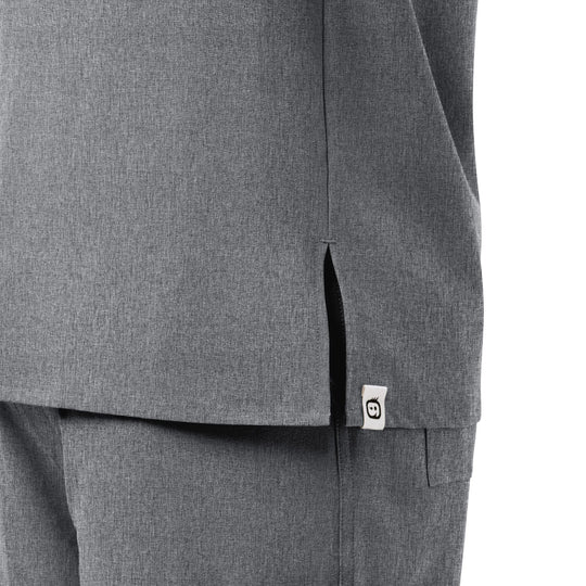 Wink Scrubs Men's EZ Zip Scrub Top Grey Heather | scrub-supply.com