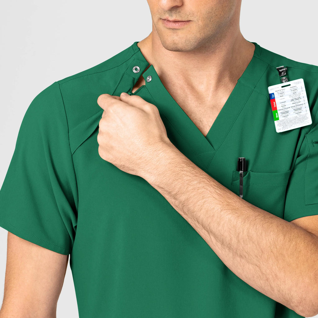 Wink Scrubs Men's EZ Zip Scrub Top Hunter | scrub-supply.com