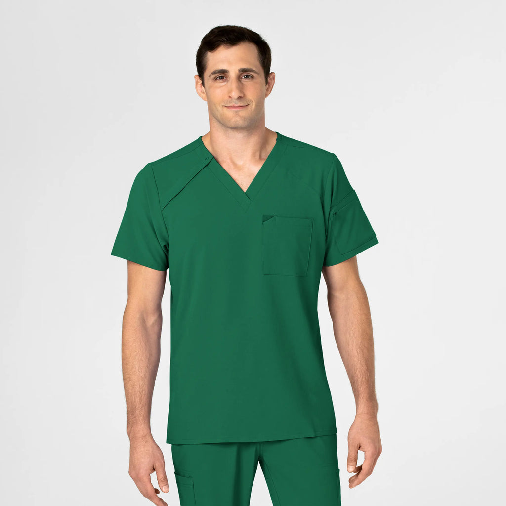 Wink Scrubs Men's EZ Zip Scrub Top Hunter | scrub-supply.com