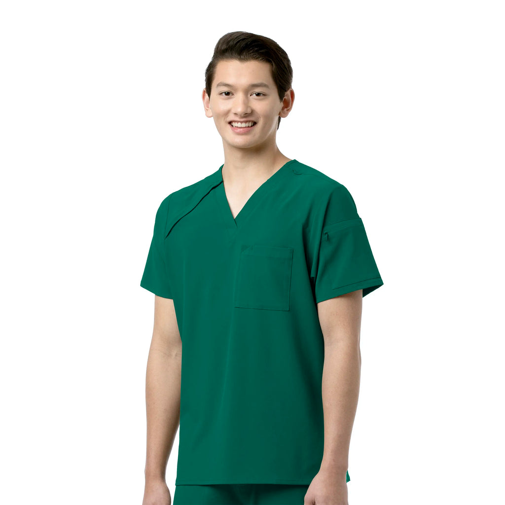 Wink Scrubs Men's EZ Zip Scrub Top Hunter | scrub-supply.com