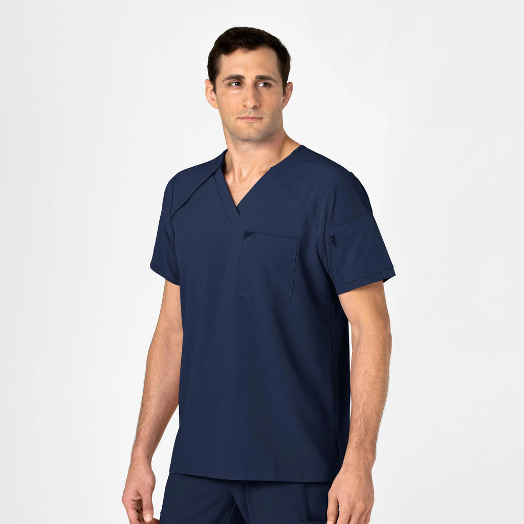 Wink Scrubs Men's EZ Zip Scrub Top Navy | scrub-supply.com