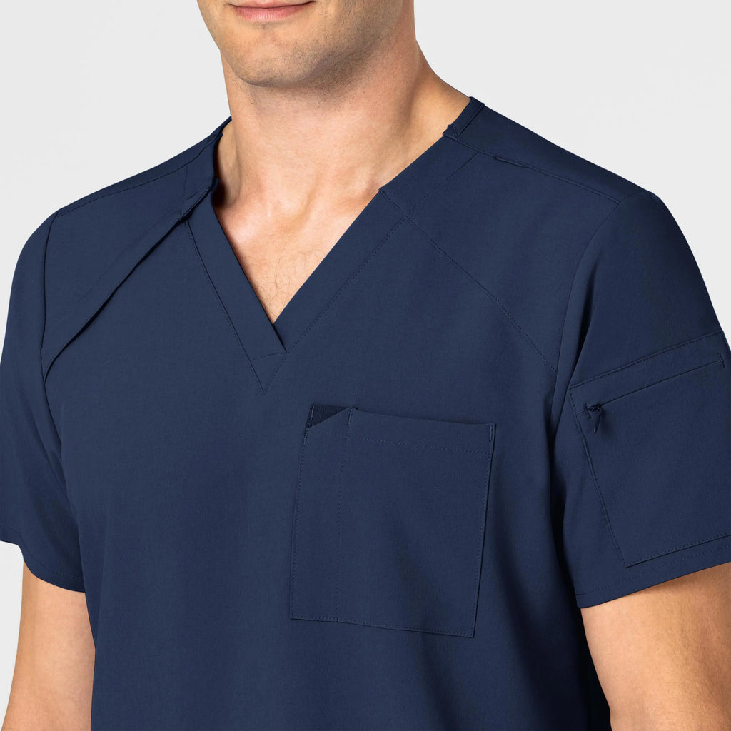 Wink Scrubs Men's EZ Zip Scrub Top Navy | scrub-supply.com