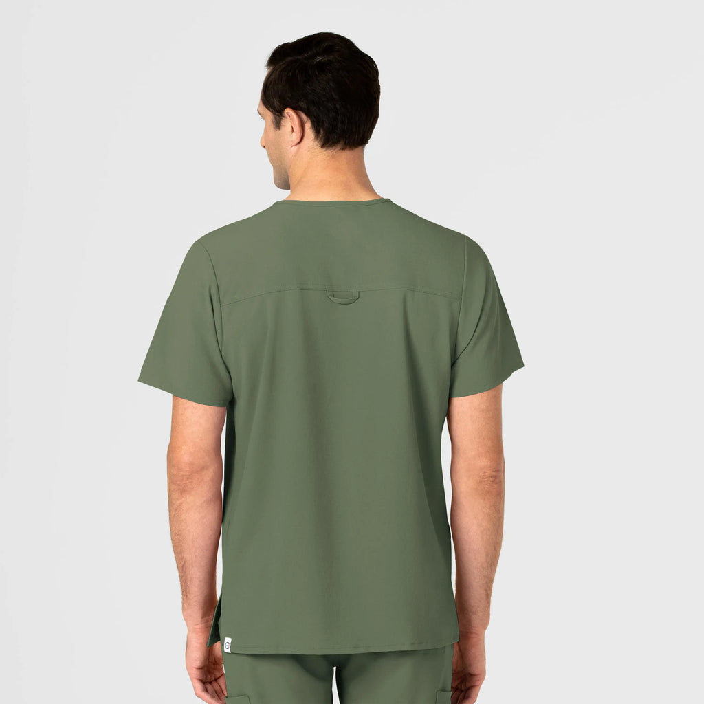 Wink Scrubs Men's EZ Zip Scrub Top Olive | scrub-supply.com