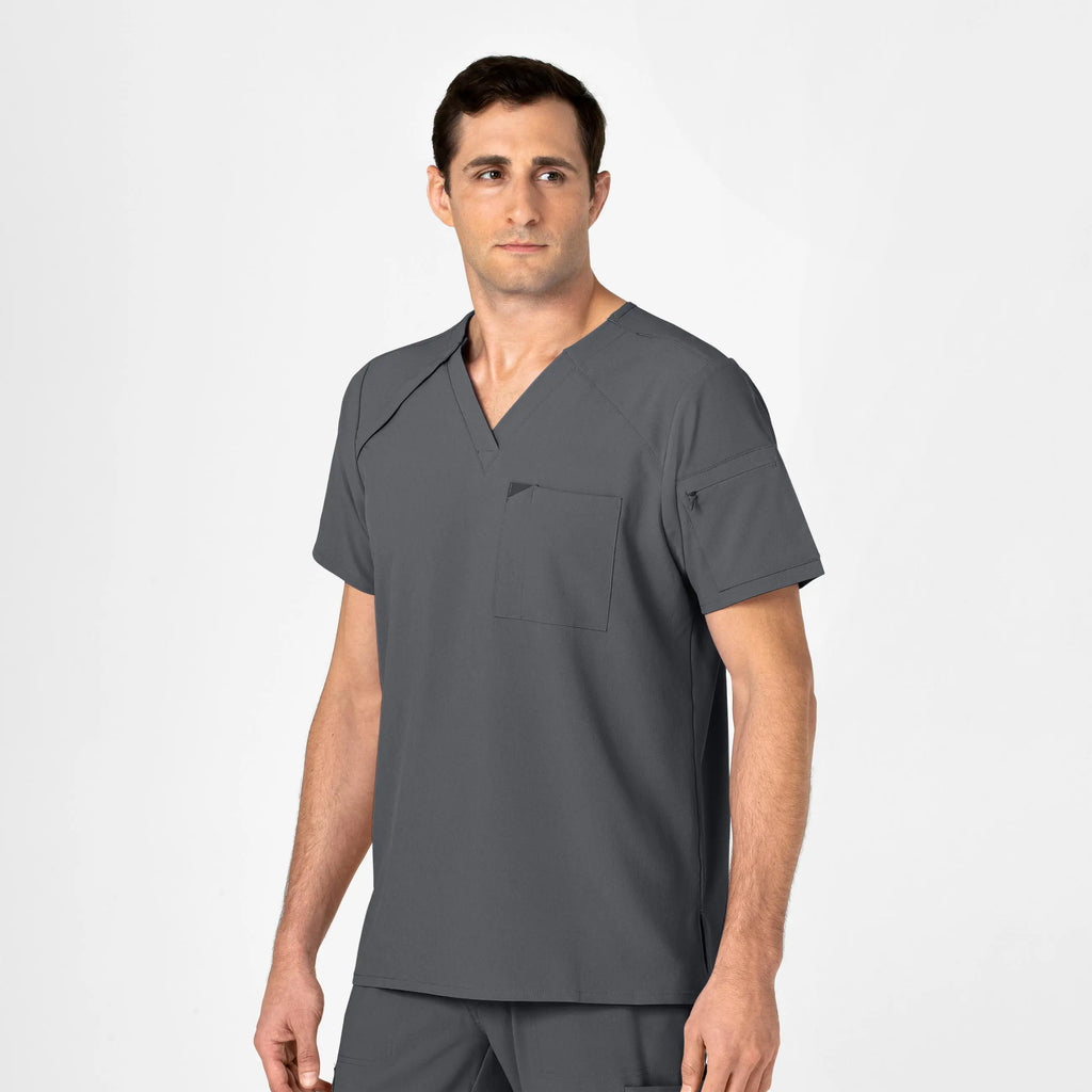 Wink Scrubs Men's EZ Zip Scrub Top Pewter | scrub-supply.com