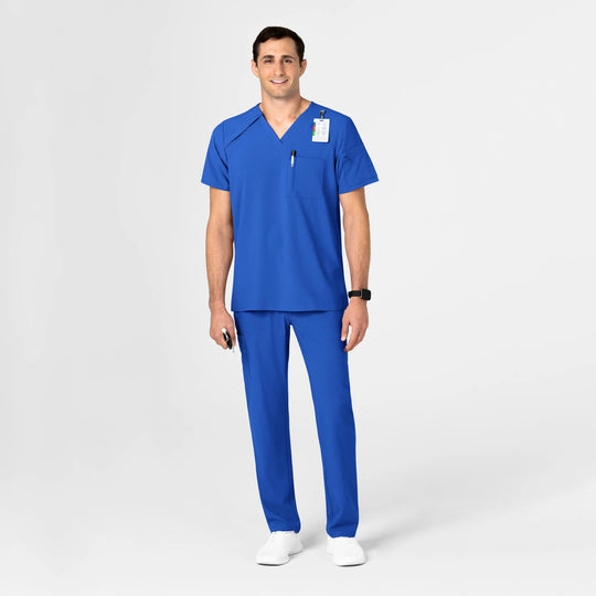 Wink Scrubs Men's EZ Zip Scrub Top Royal Blue | scrub-supply.com