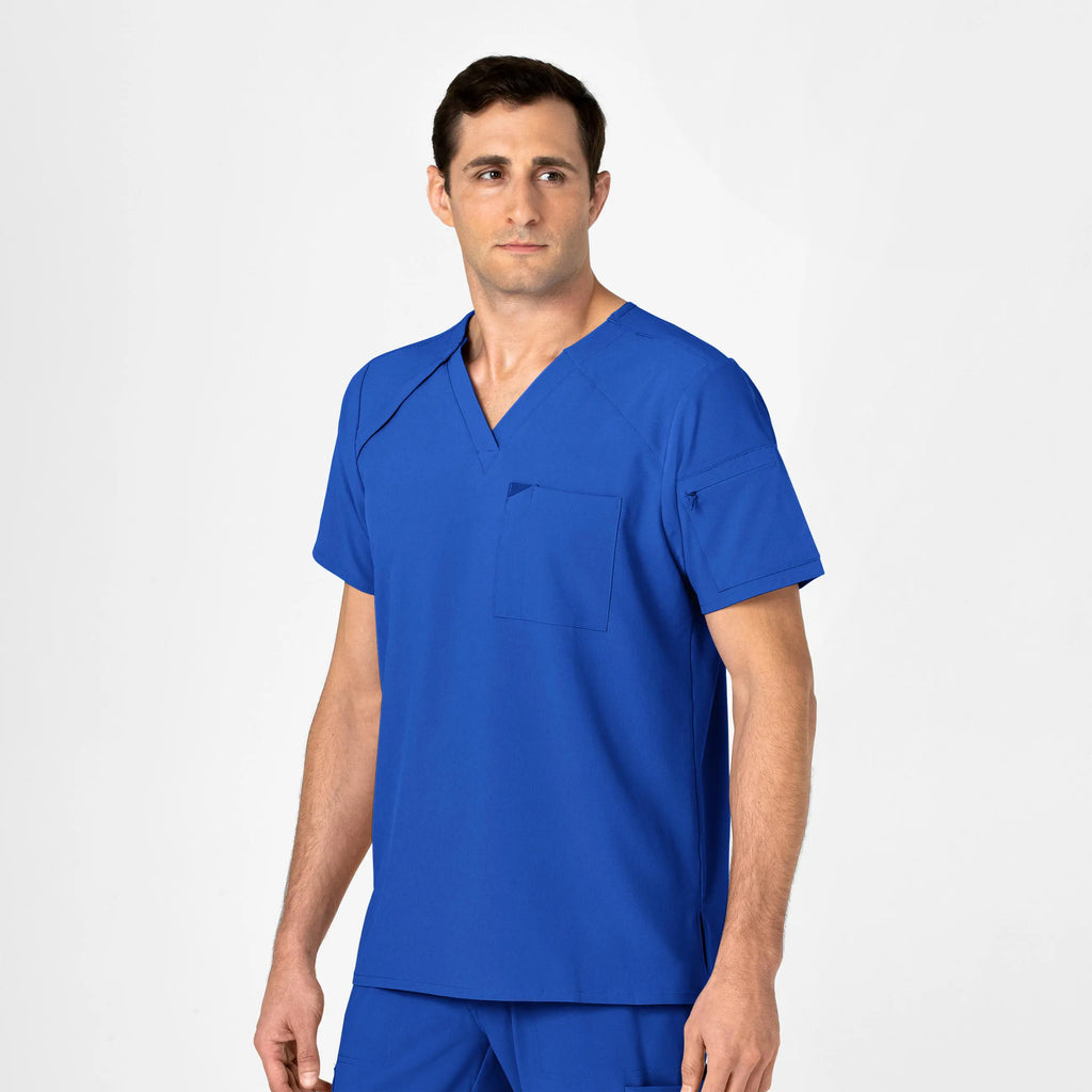 Wink Scrubs Men's EZ Zip Scrub Top Royal Blue | scrub-supply.com