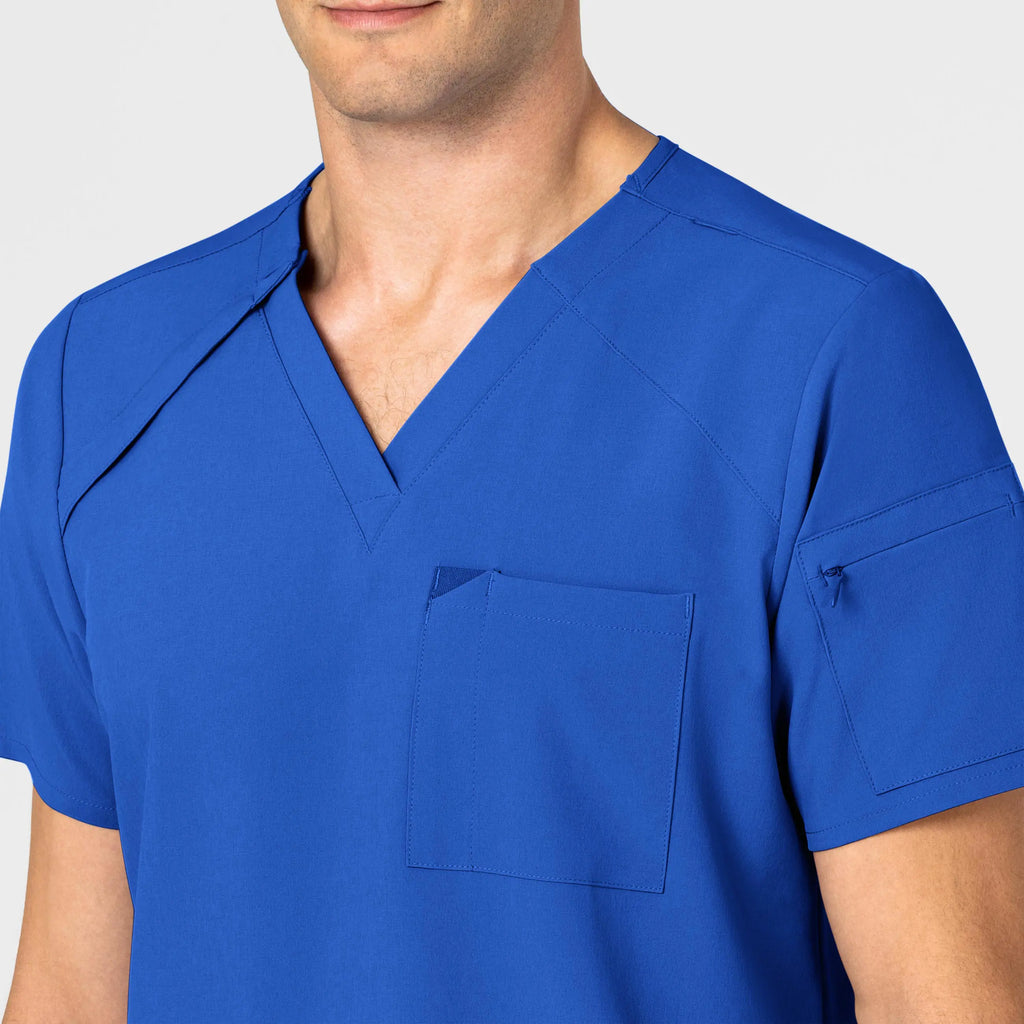 Wink Scrubs Men's EZ Zip Scrub Top Royal Blue | scrub-supply.com