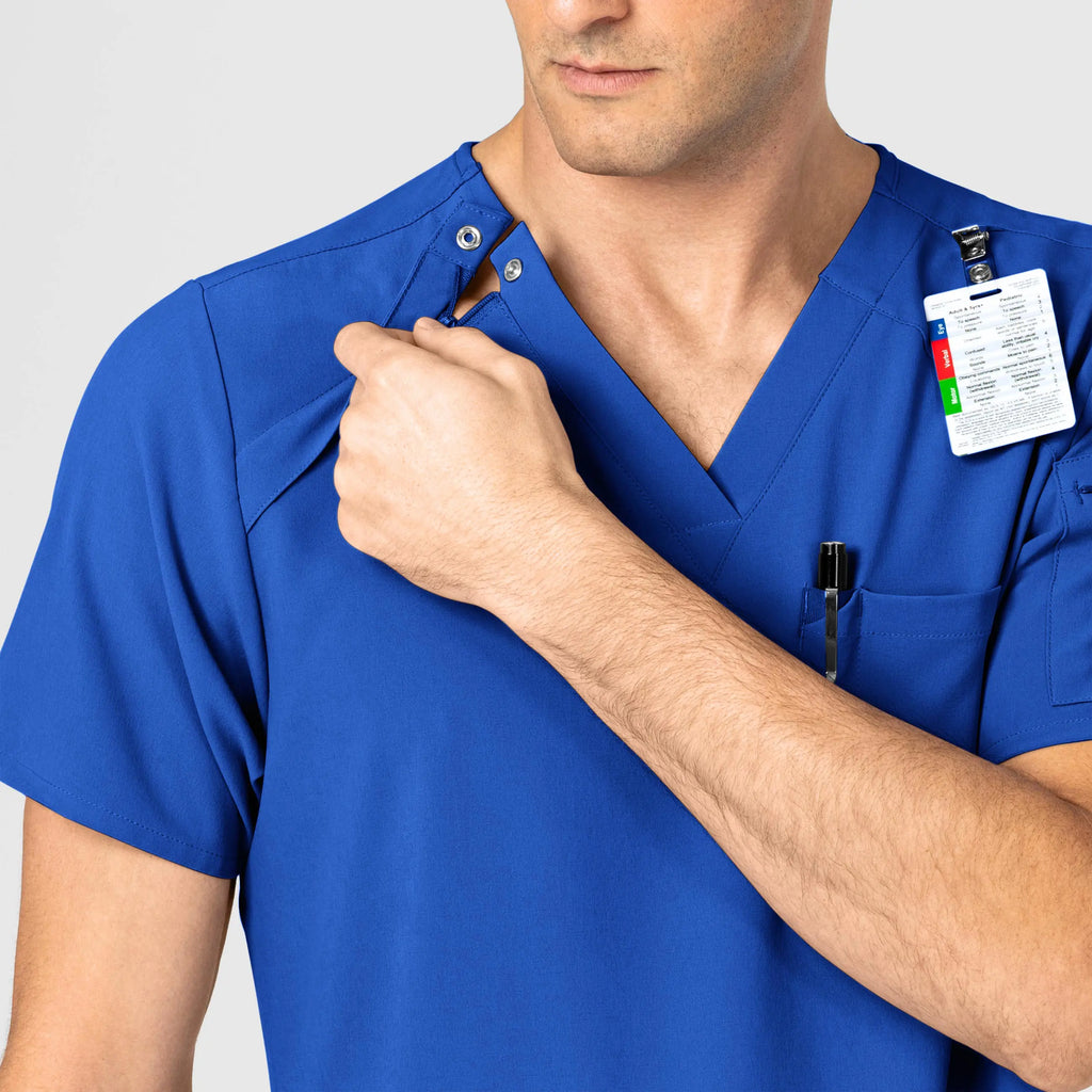 Wink Scrubs Men's EZ Zip Scrub Top Royal Blue | scrub-supply.com