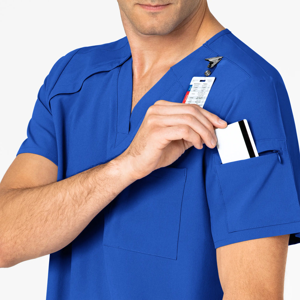 Wink Scrubs Men's EZ Zip Scrub Top Royal Blue | scrub-supply.com