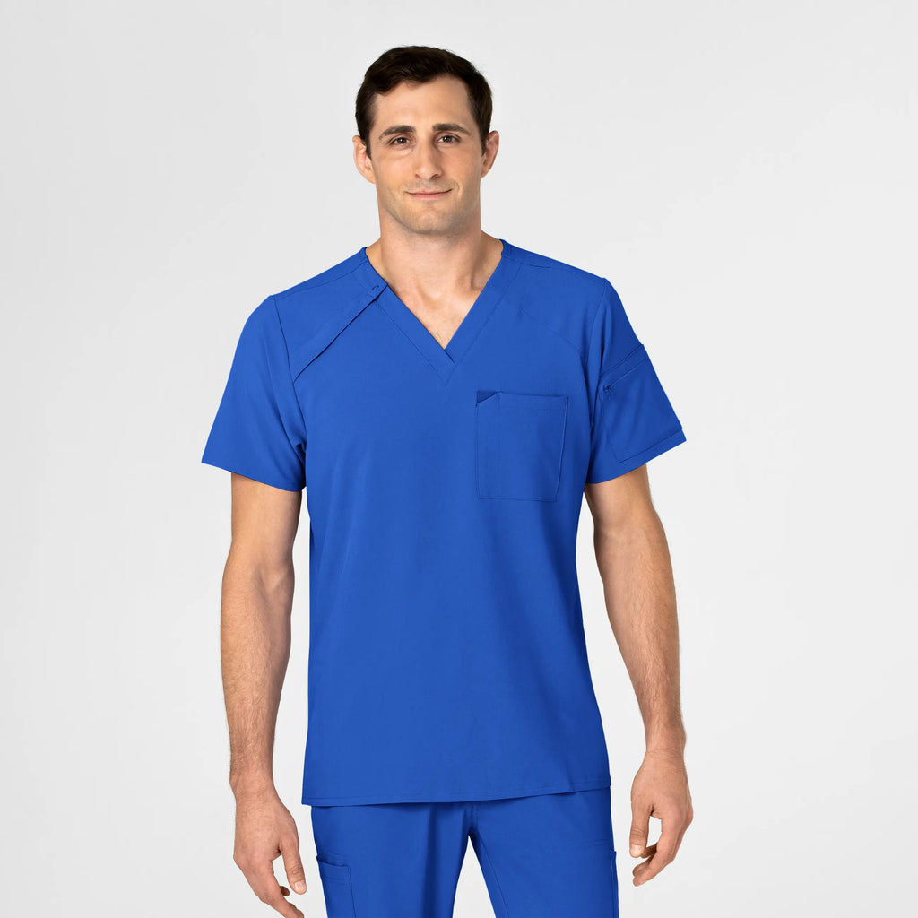 Wink Scrubs Men's EZ Zip Scrub Top Royal Blue | scrub-supply.com