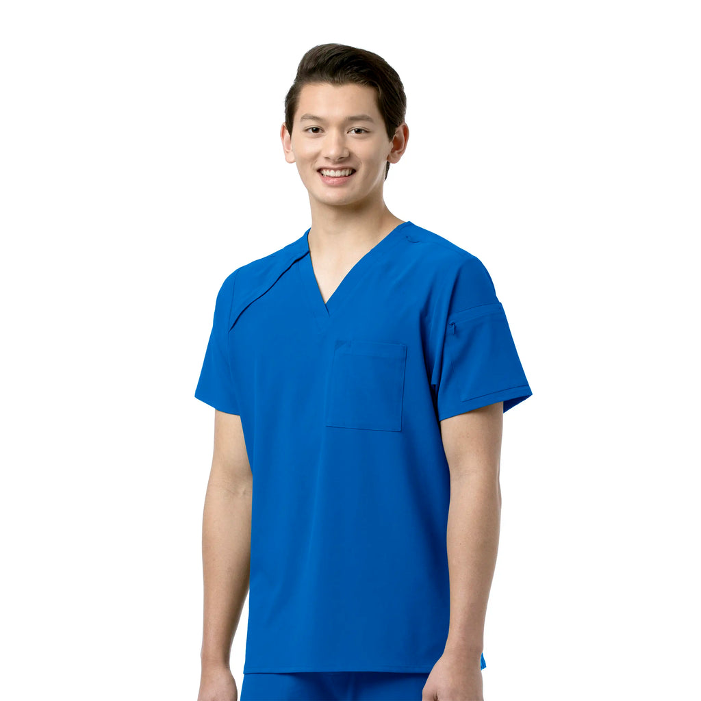 Wink Scrubs Men's EZ Zip Scrub Top Royal Blue | scrub-supply.com