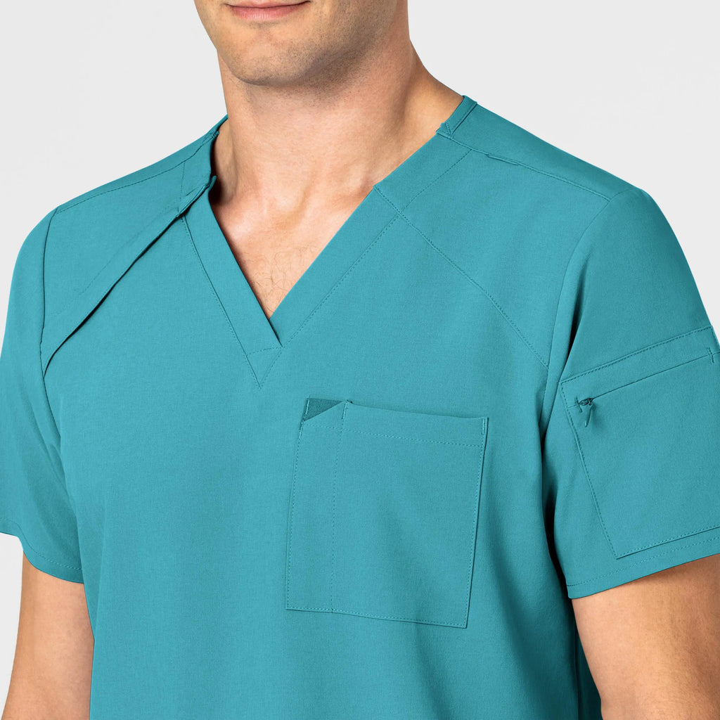 Wink Scrubs Men's EZ Zip Scrub Top Teal | scrub-supply.com