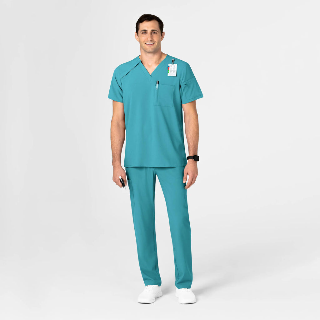 Wink Scrubs Men's EZ Zip Scrub Top Teal | scrub-supply.com