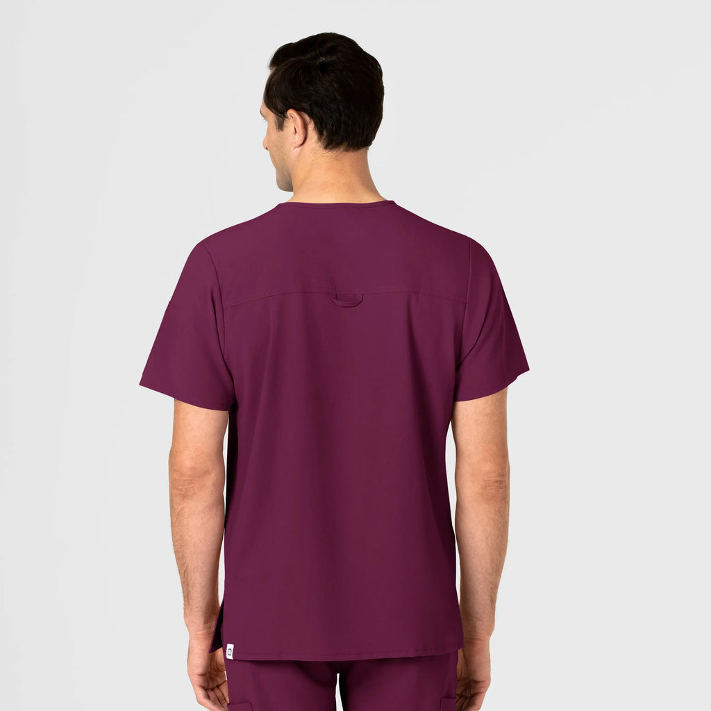 Wink Scrubs Men's EZ Zip Scrub Top Wine | scrub-supply.com