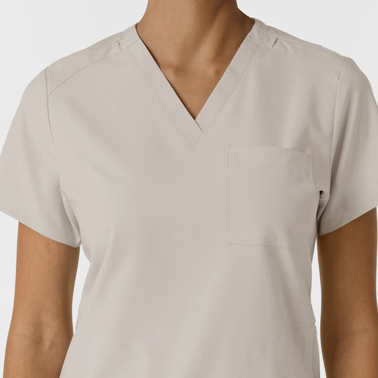 Wink Scrubs Women's W123 Flex-n-Reach V-Neck Scrub Top Cloud | scrub-supply.com
