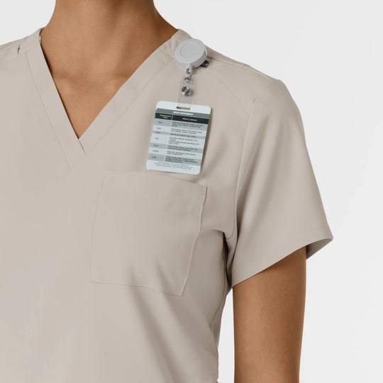 Wink Scrubs Women's W123 Flex-n-Reach V-Neck Scrub Top Cloud | scrub-supply.com