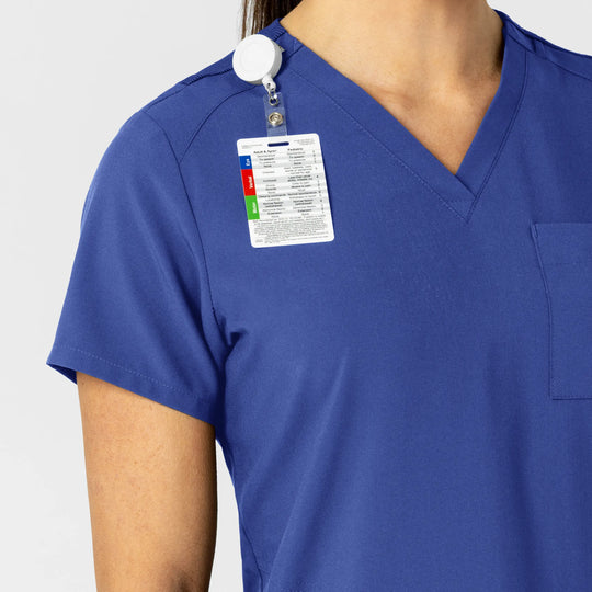 Wink Scrubs Women's W123 Flex-n-Reach V-Neck Scrub Top Galaxy Blue | scrub-supply.com