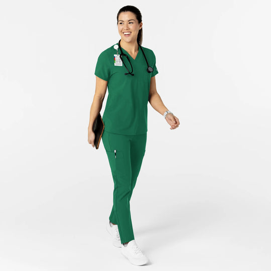 Wink Scrubs Women's W123 Flex-n-Reach V-Neck Scrub Top Hunter | scrub-supply.com