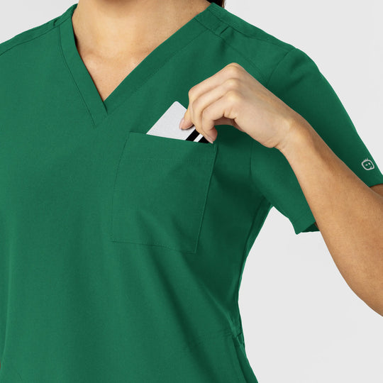 Wink Scrubs Women's W123 Flex-n-Reach V-Neck Scrub Top Hunter | scrub-supply.com