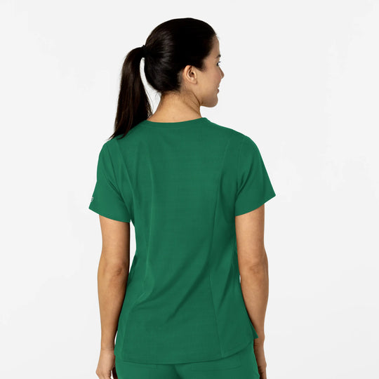 Wink Scrubs Women's W123 Flex-n-Reach V-Neck Scrub Top Hunter | scrub-supply.com