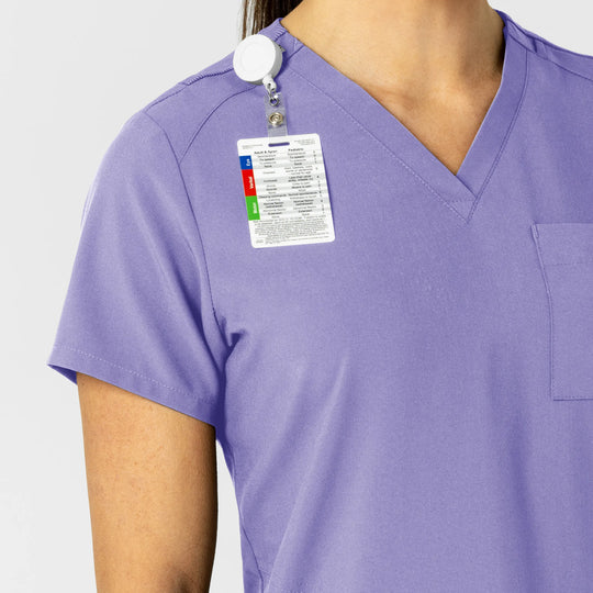 Wink Scrubs Women's W123 Flex-n-Reach V-Neck Scrub Top Iris Purple | scrub-supply.com