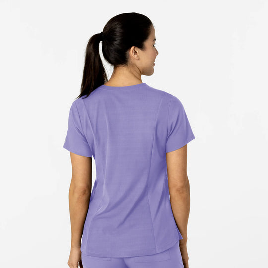 Wink Scrubs Women's W123 Flex-n-Reach V-Neck Scrub Top Iris Purple | scrub-supply.com