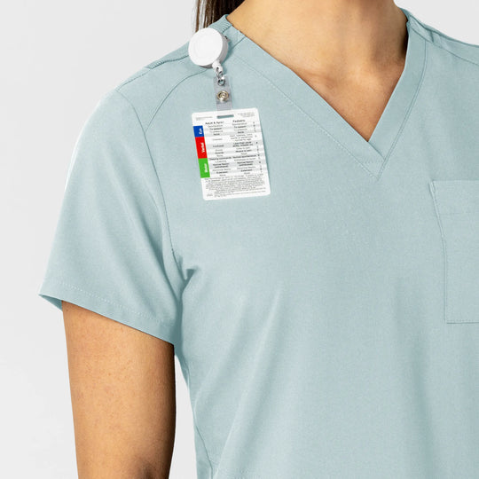 Wink Scrubs Women's W123 Flex-n-Reach V-Neck Scrub Top Sky Blue | scrub-supply.com