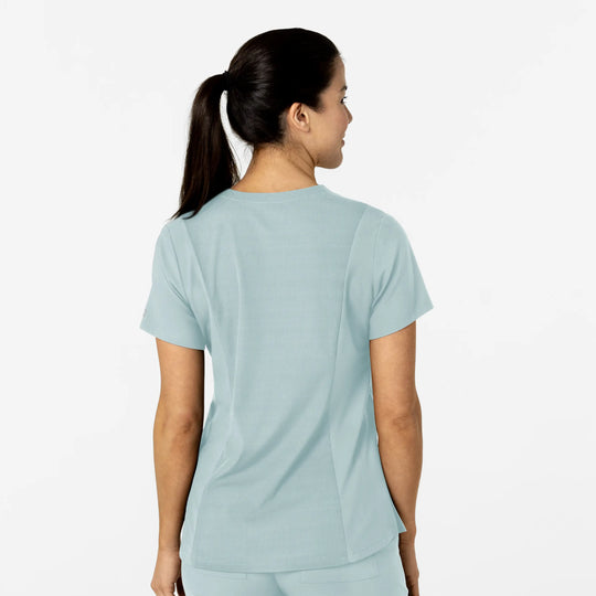 Wink Scrubs Women's W123 Flex-n-Reach V-Neck Scrub Top Sky Blue | scrub-supply.com