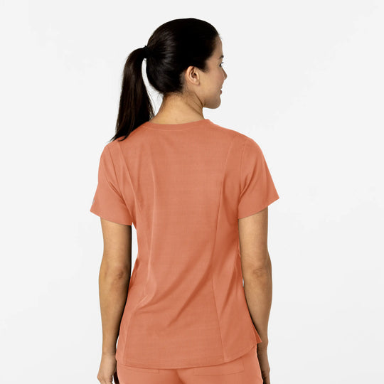 Wink Scrubs Women's W123 Flex-n-Reach V-Neck Scrub Top Terracotta | scrub-supply.com