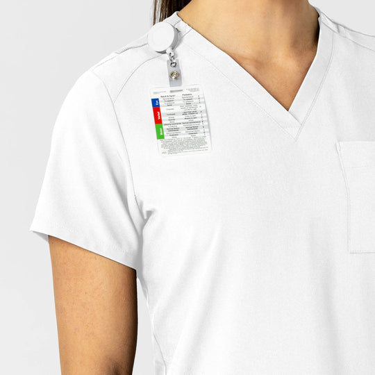 Wink Scrubs Women's W123 Flex-n-Reach V-Neck Scrub Top White | scrub-supply.com