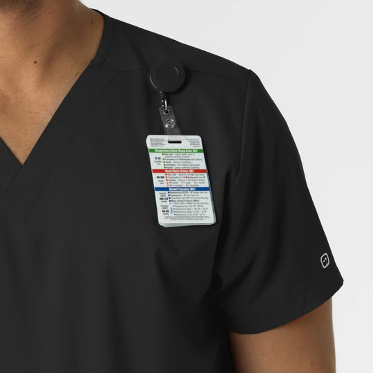 Wink Scrubs Unisex Boundless V-Neck Scrub Top Black | scrub-supply.com