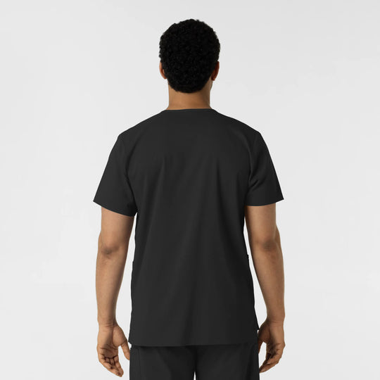 Wink Scrubs Unisex Boundless V-Neck Scrub Top Black | scrub-supply.com