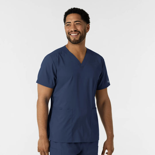 Wink Scrubs Unisex Boundless V-Neck Scrub Top Navy | scrub-supply.com