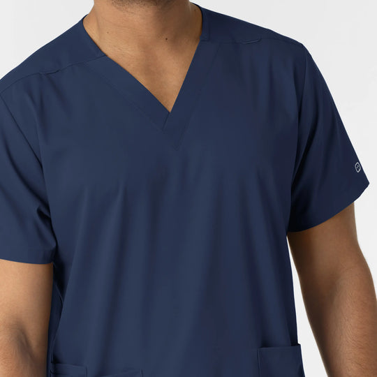 Wink Scrubs Unisex Boundless V-Neck Scrub Top Navy | scrub-supply.com