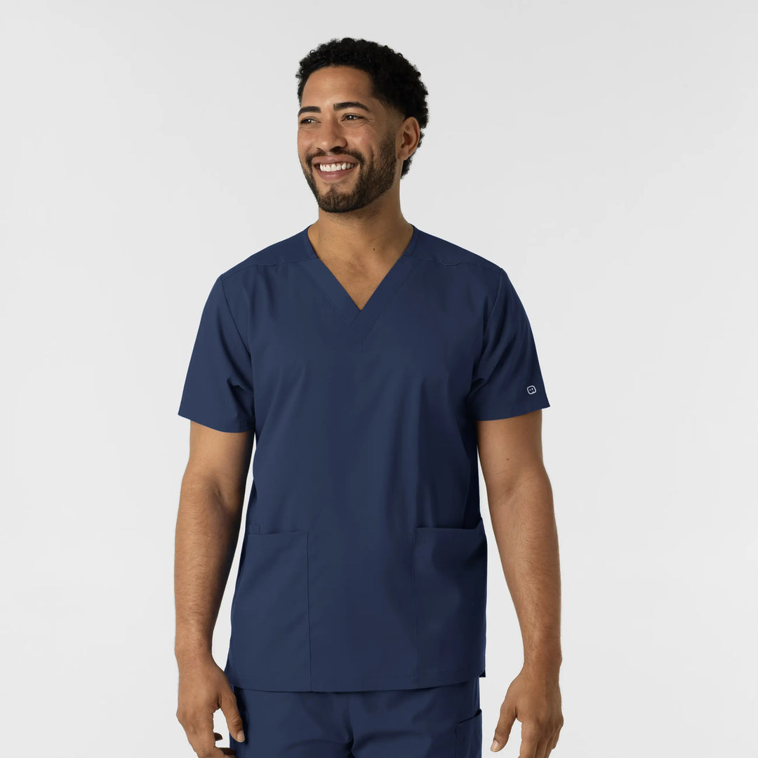 Wink Scrubs Unisex Boundless V-Neck Scrub Top Navy | scrub-supply.com