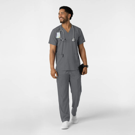 Wink Scrubs Unisex Boundless V-Neck Scrub Top Pewter | scrub-supply.com