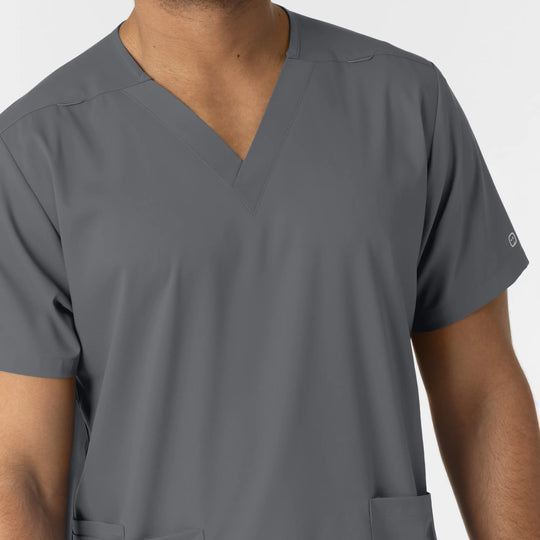 Wink Scrubs Unisex Boundless V-Neck Scrub Top Pewter | scrub-supply.com