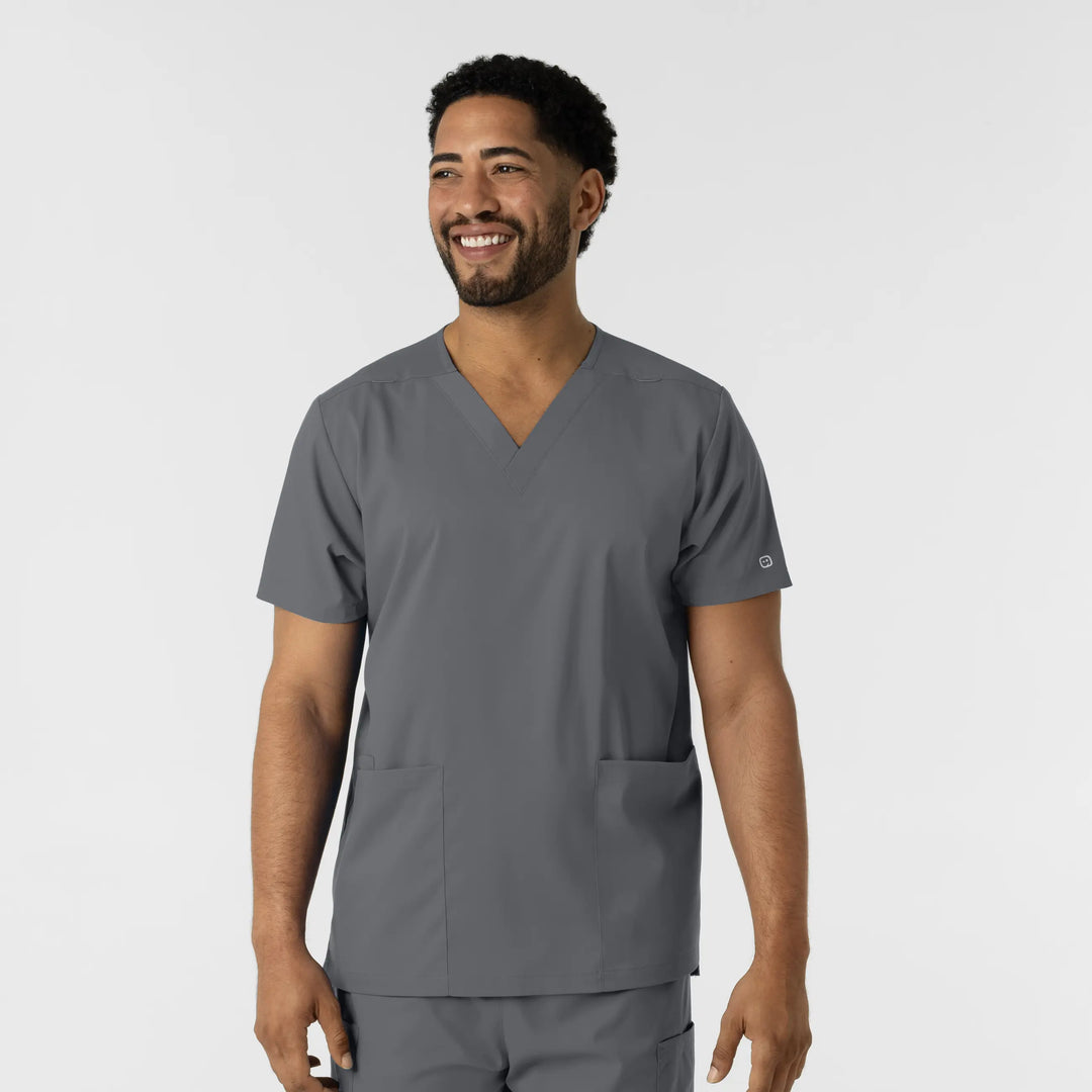 Wink Scrubs Unisex Boundless V-Neck Scrub Top Pewter | scrub-supply.com