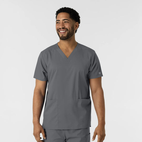 Wink Scrubs Unisex Boundless V-Neck Scrub Top Pewter | scrub-supply.com